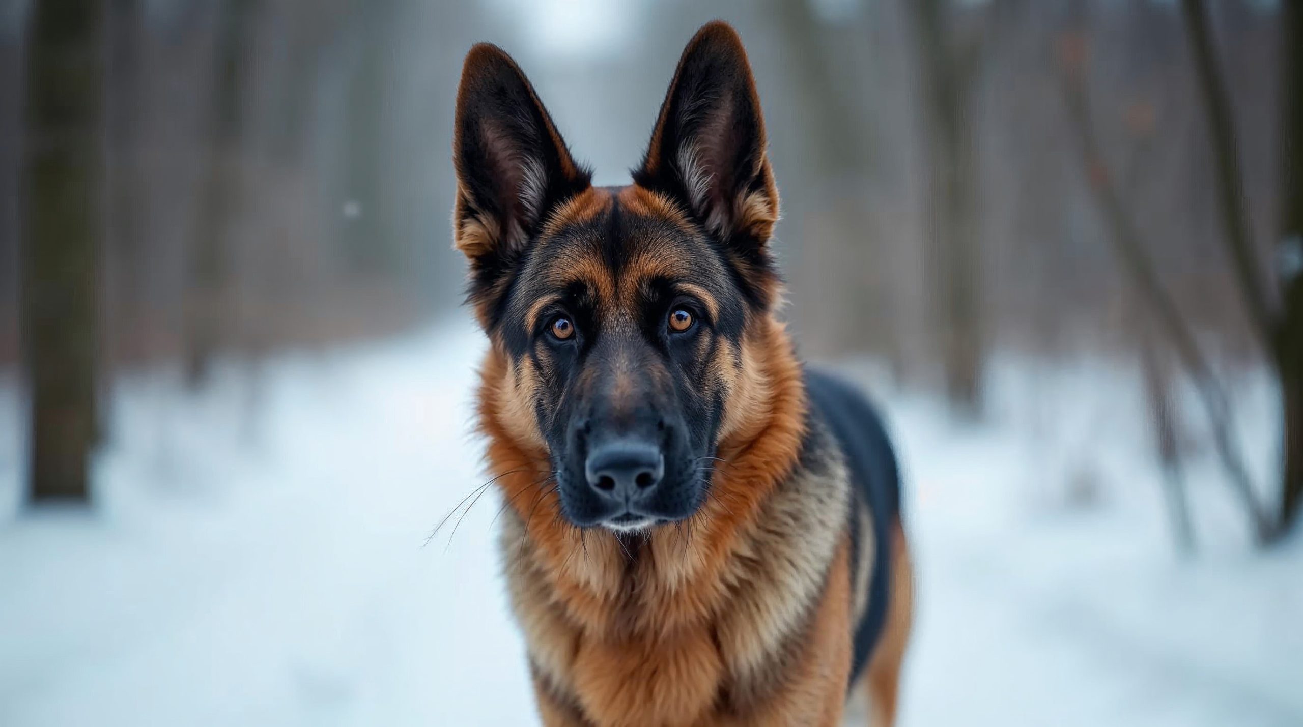 Hund im Schnee